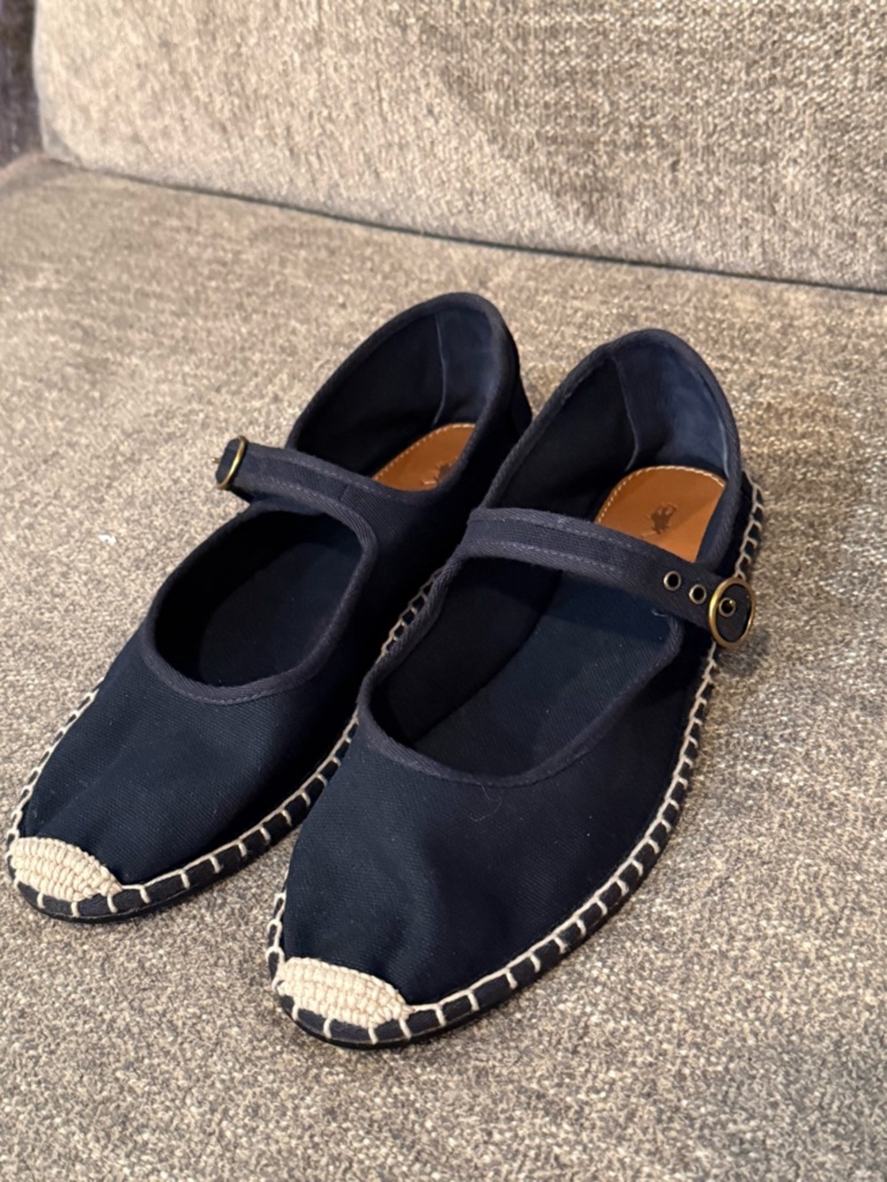 NEW Polo Ralph Lauren Women’s Navy Mary Jane Espadrille Flats size 8